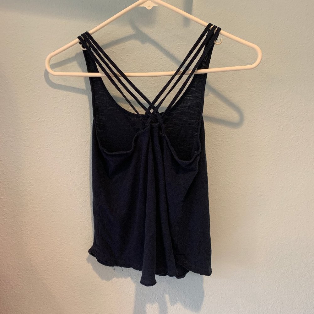 Navy Abercrombie Cross Back Tank Top